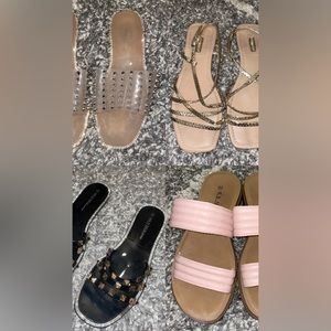 $10 for 4 Pairs of Sandals - Size 9